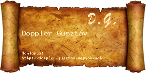 Doppler Gusztáv névjegykártya