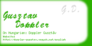 gusztav doppler business card